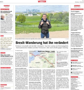 Mehr über den Artikel erfahren Brexit-Wanderung hat ihn verändert –  Von Stephanie Heske